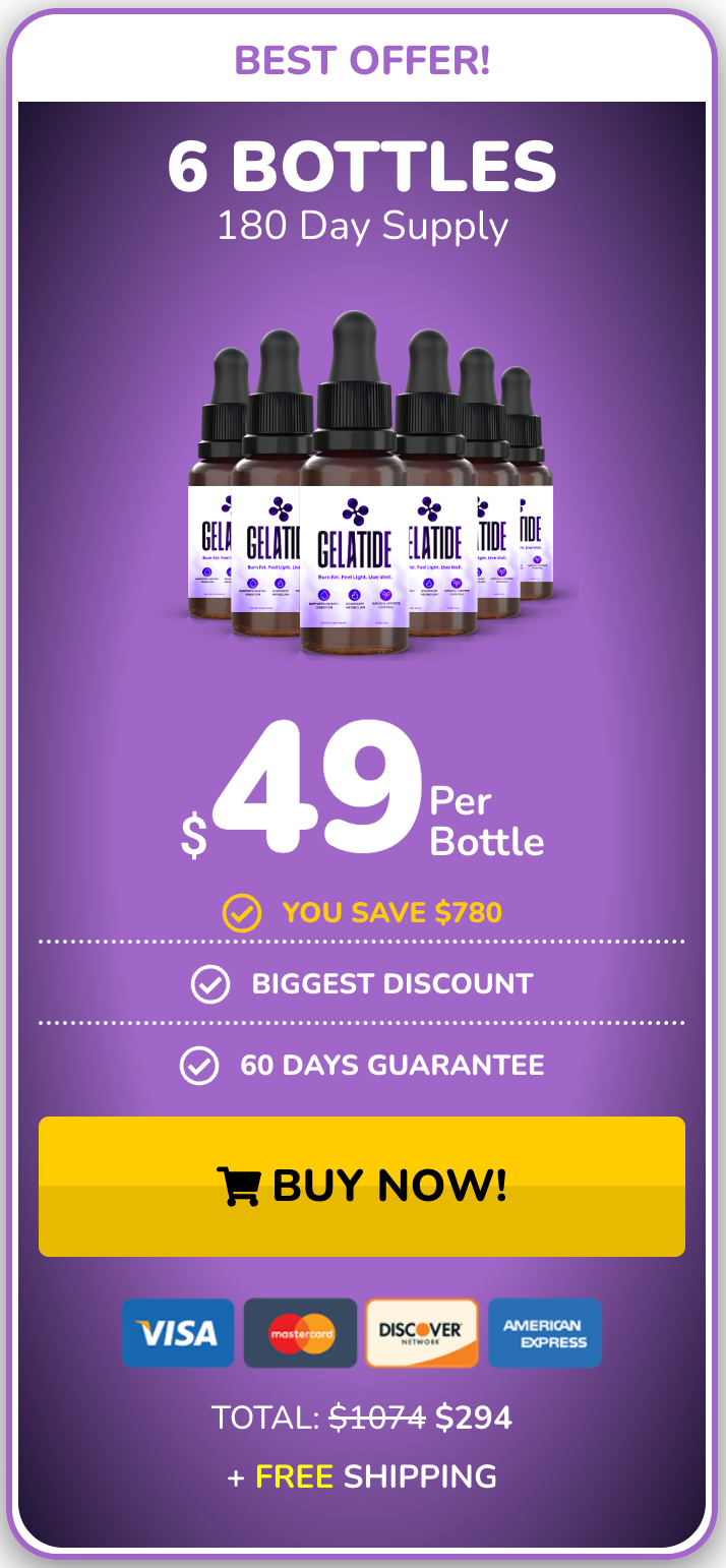 Gelatide 6 Bottles Best Value