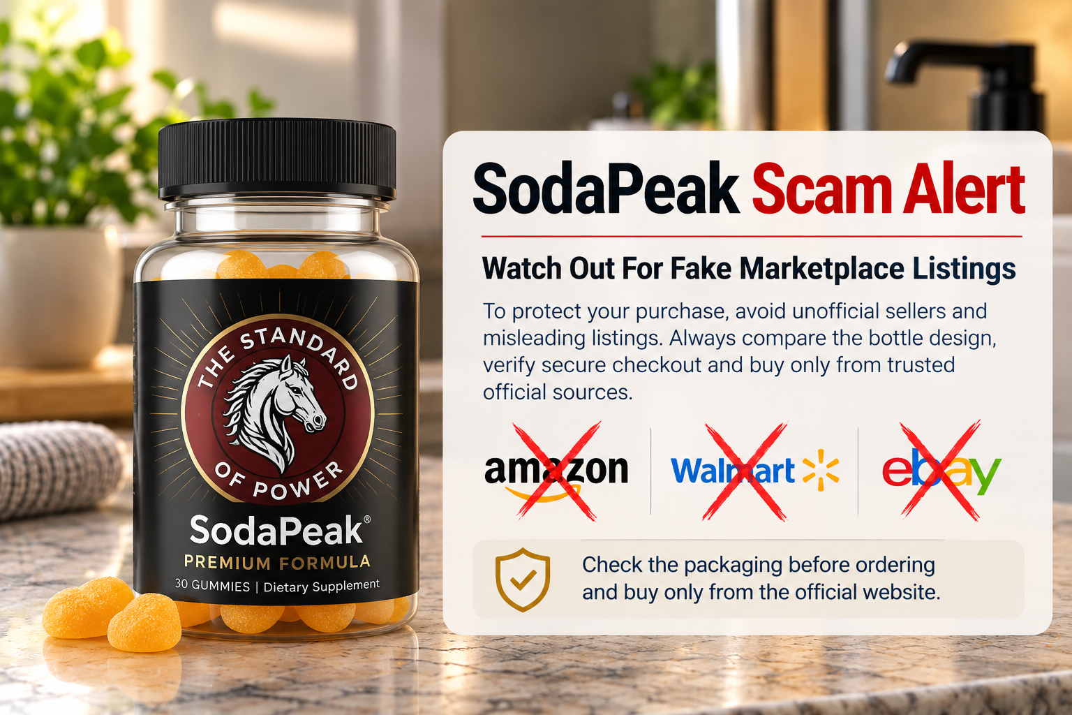SodaPeak scam alert, buy from the official site